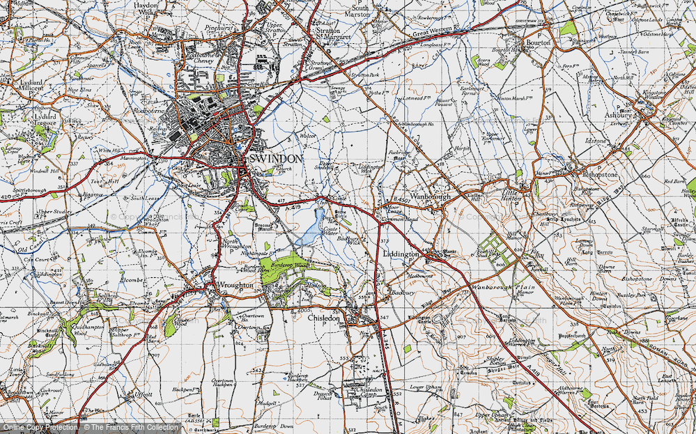 Old Map of Coate, 1947 in 1947
