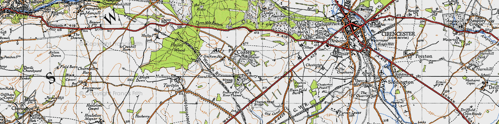 Old map of Bledisloe in 1947