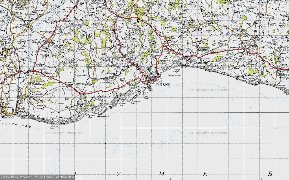 Old Map of Cobb, 1945 in 1945