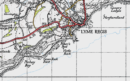 Old map of Cobb in 1945