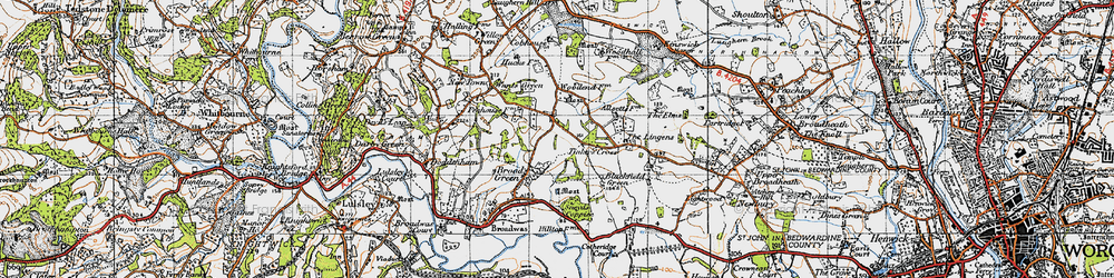 Old map of Tinkers' Cross in 1947