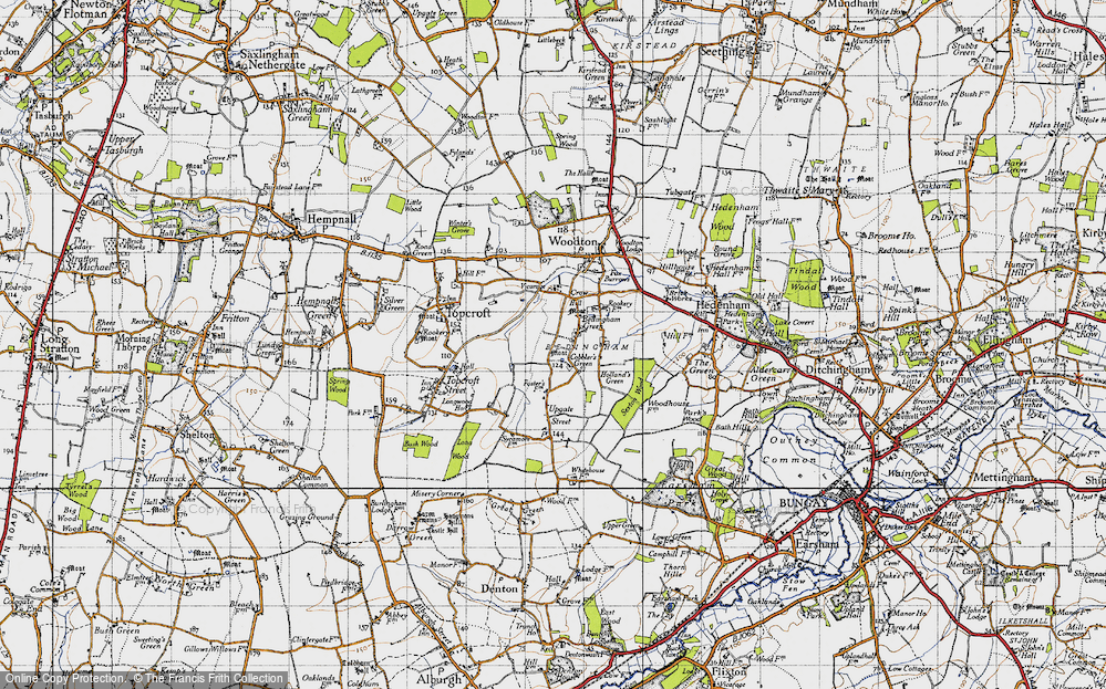 Old Map of Cobbler's Green, 1946 in 1946