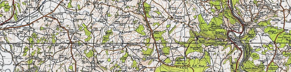 Old map of Lanpill in 1946
