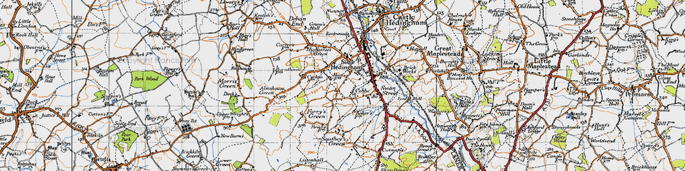 Old map of Cobbs Fenn in 1945