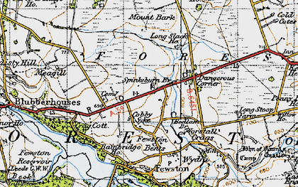 Old map of Cobby Syke in 1947