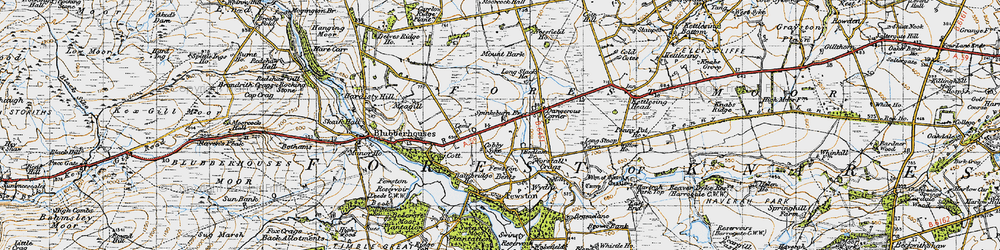 Old map of Cobby Syke in 1947