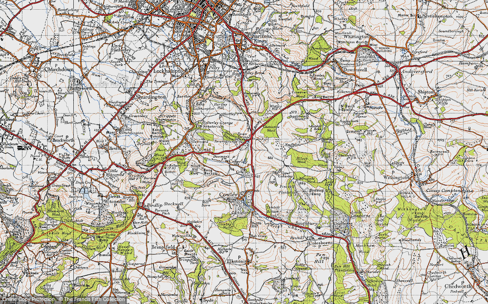 Old Map of Coberley, 1946 in 1946