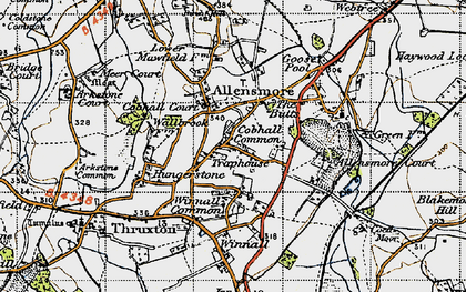 Old map of Birch Hill in 1947