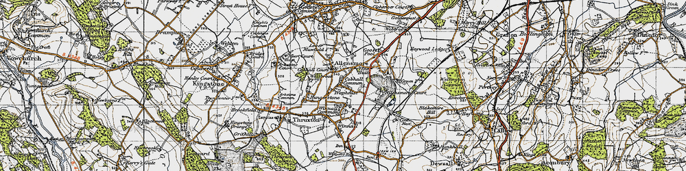 Old map of Cobhall Common in 1947