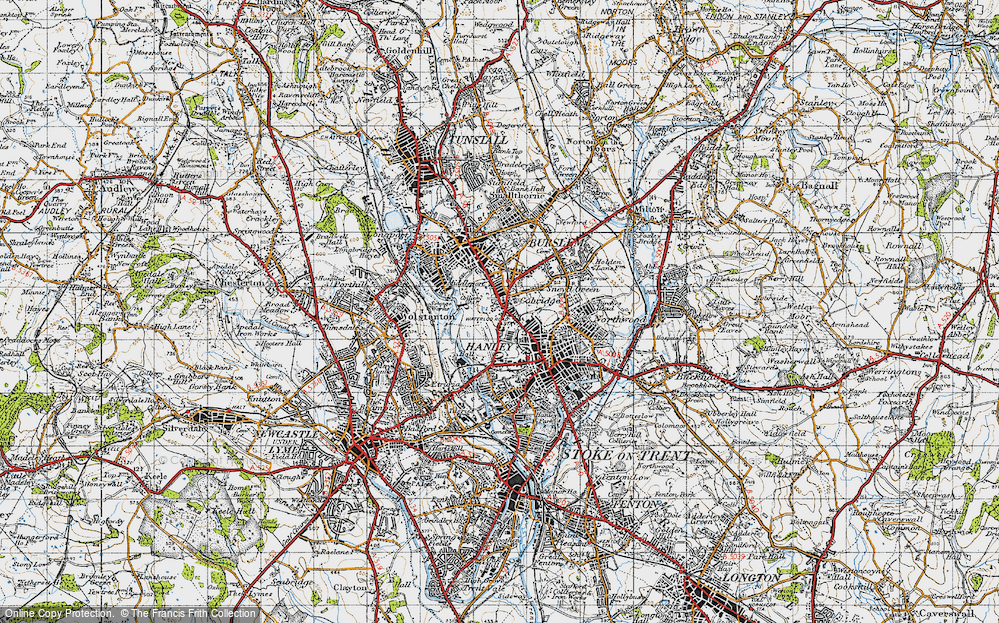 Old Map of Cobridge, 1946 in 1946