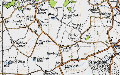 Old map of Cock & End in 1946