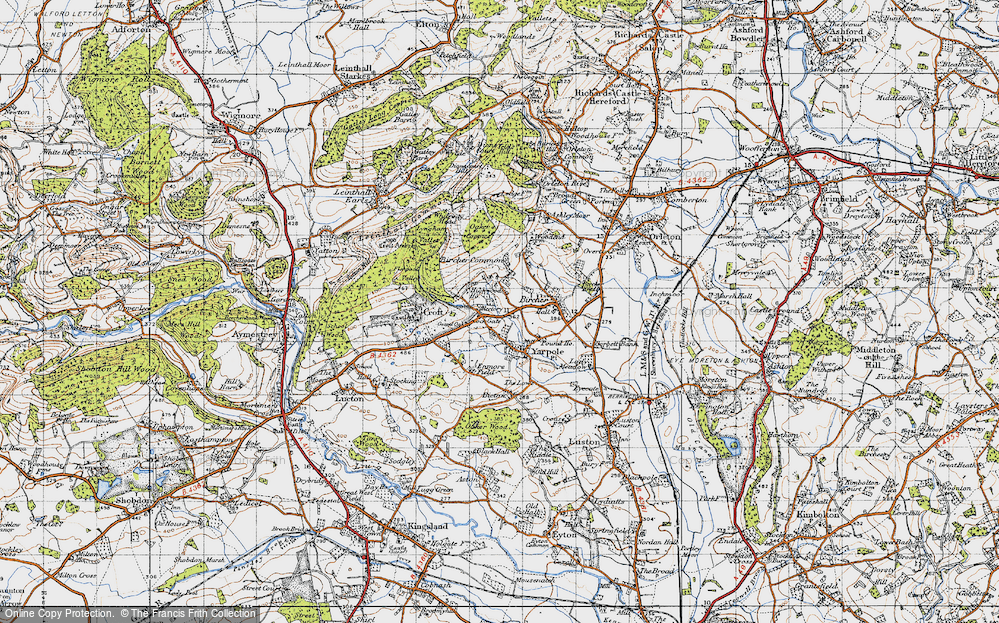 Old Map of Cock Gate, 1947 in 1947