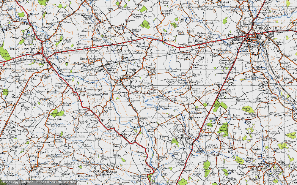 Old Map of Cock Green, 1945 in 1945