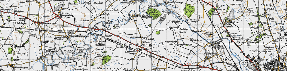 Old map of Cock Hill in 1947