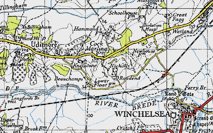 Old map of Cock Marling in 1940
