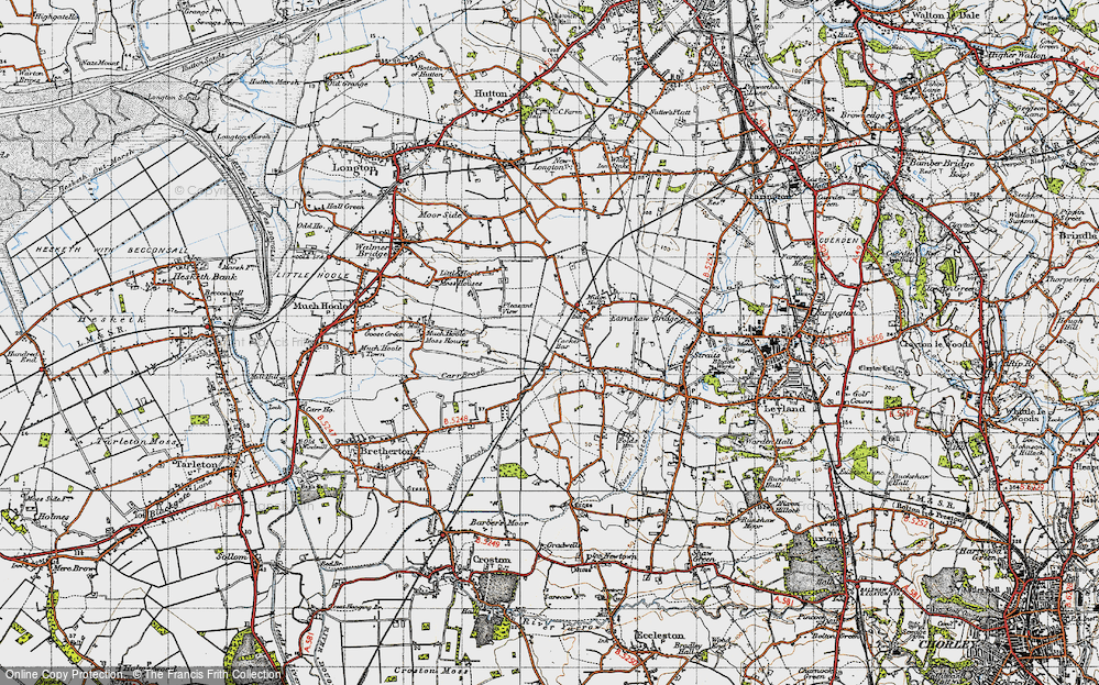 Old Map of Cocker Bar, 1947 in 1947