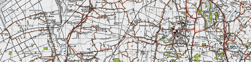 Old map of Cocker Bar in 1947