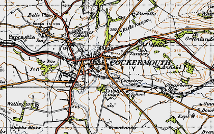 Old map of Wyndham Ho in 1947