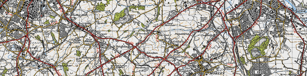 Old map of Cockersdale in 1947