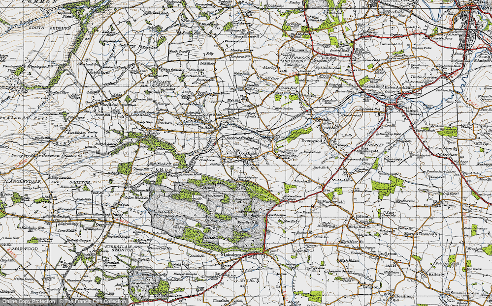 Old Map of Cockfield, 1947 in 1947