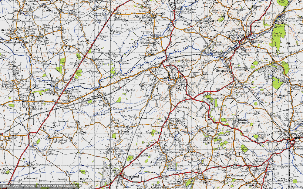 Old Map of Cockhill, 1945 in 1945