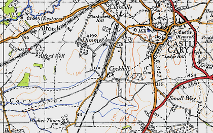 Old map of Cockhill in 1945