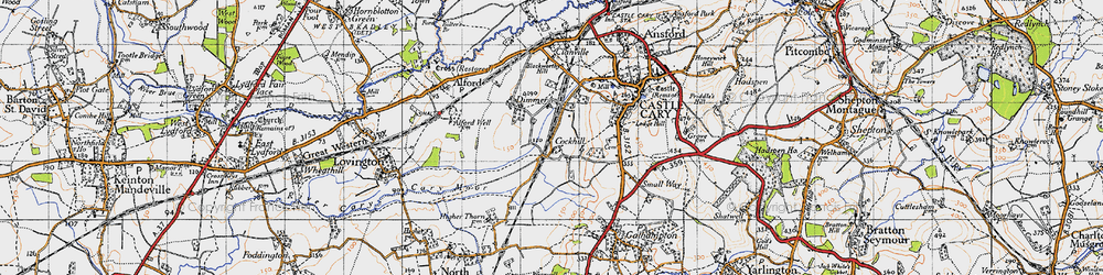 Old map of Cockhill in 1945