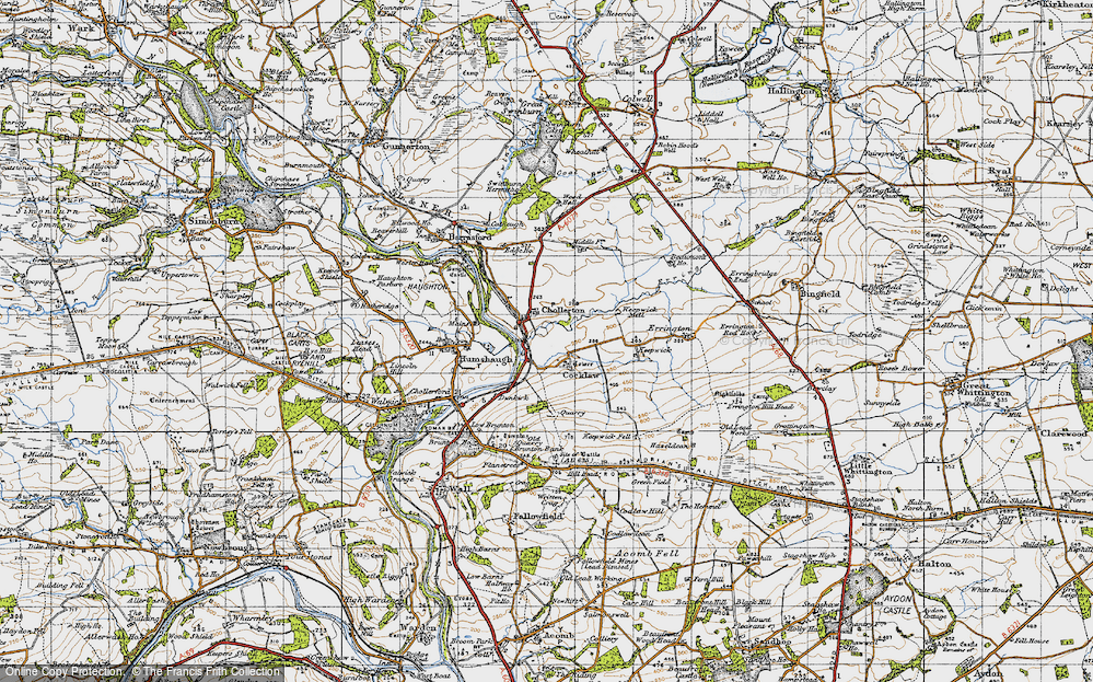 Old Map of Cocklaw, 1947 in 1947