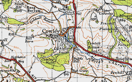 Old map of Bubb's Hill in 1946