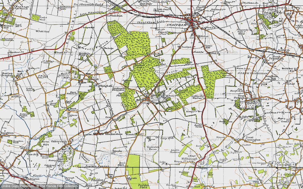 Old Map of Cockley Cley, 1946 in 1946