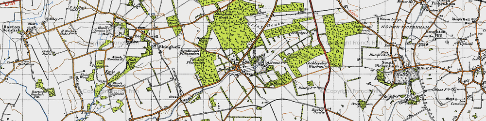 Old map of Brake Hill in 1946