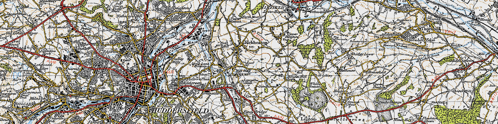 Old map of Cockley Hill in 1947