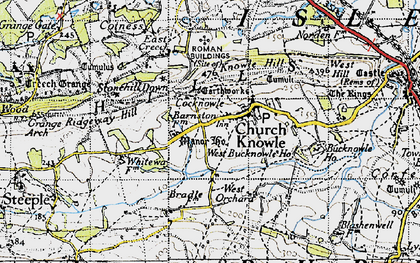 Old map of Cocknowle in 1940