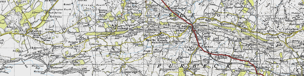 Old map of Cocknowle in 1940