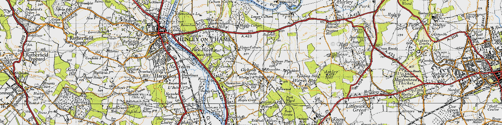 Old map of Cockpole Green in 1947