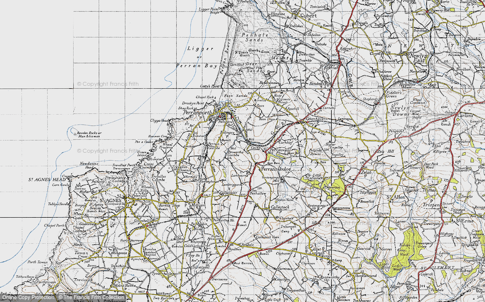 Old Map of Cocks, 1946 in 1946