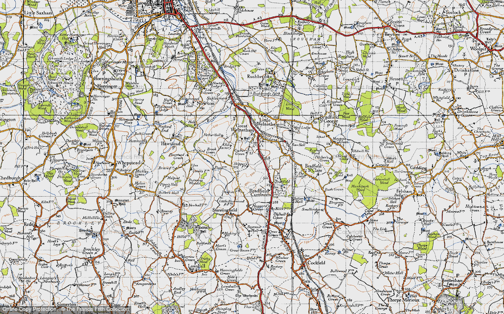 Old Map of Cocks Green, 1946 in 1946