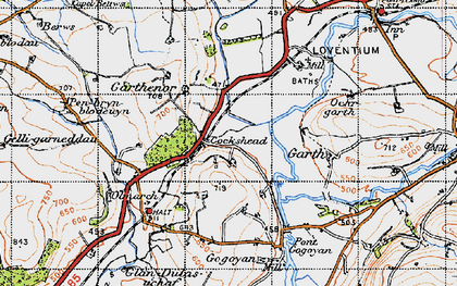 Old map of Cockshead in 1947