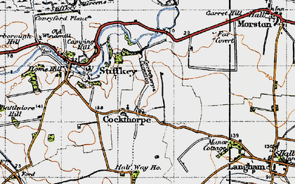 Old map of Cockthorpe in 1946