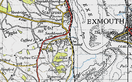 Old map of Cockwood in 1946