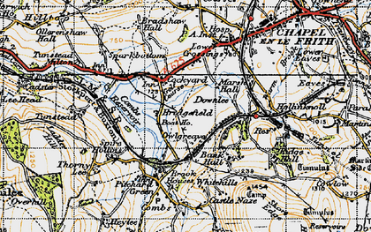 Old map of Bridgefield in 1947