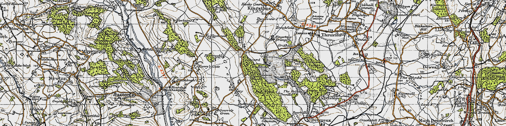 Old map of Banses Wood in 1947
