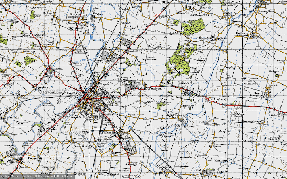 Old Map of Coddington, 1947 in 1947