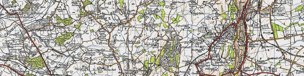 Old map of Coddington in 1947