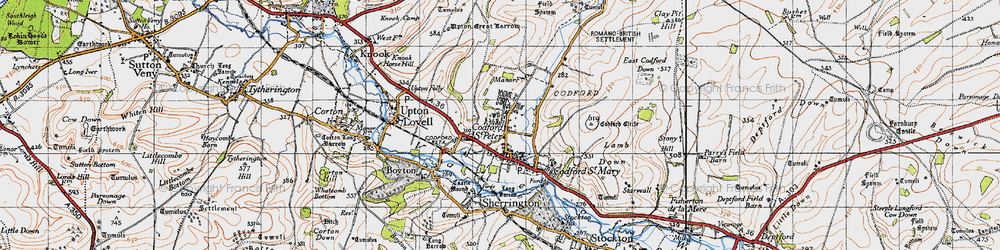 Old map of Codford in 1940