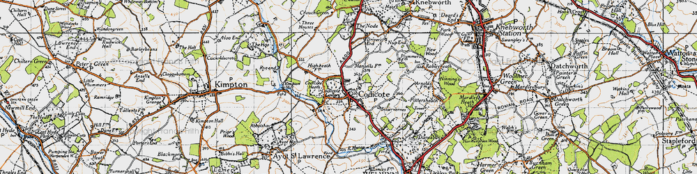 Old map of Codicote in 1946