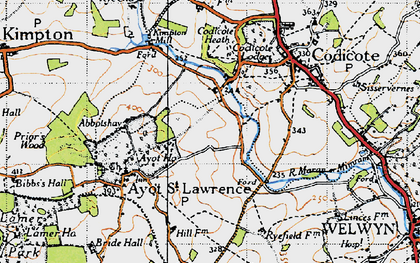 Old map of Abbotshay in 1946