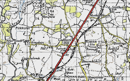 Old map of Codmore Hill in 1940