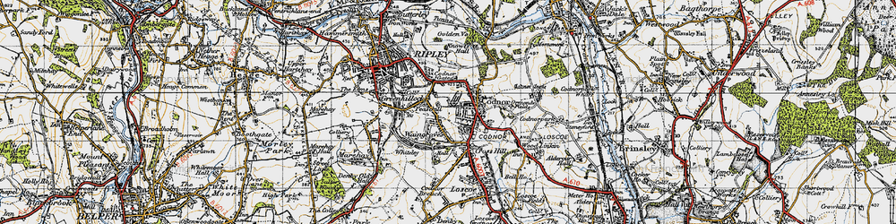 Old map of Codnor in 1946