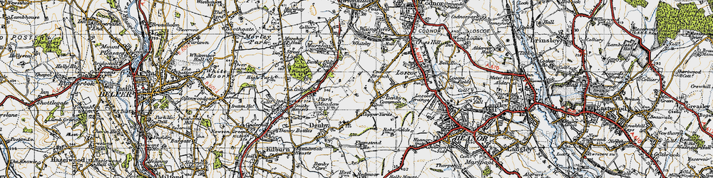 Old map of Codnor Breach in 1946